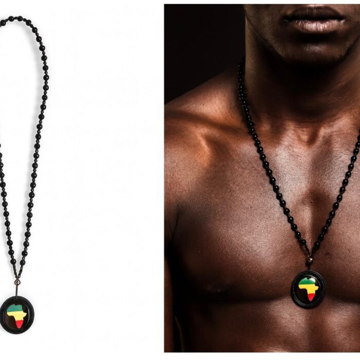 African map logo necklace